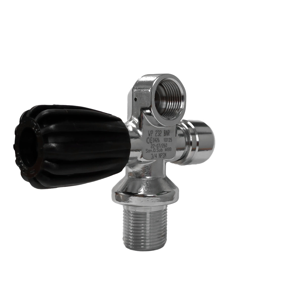 San-O-Sub Modular Valve Left – 3/4 NPSM – DIN 232Bar main view at SCUBA.co.za