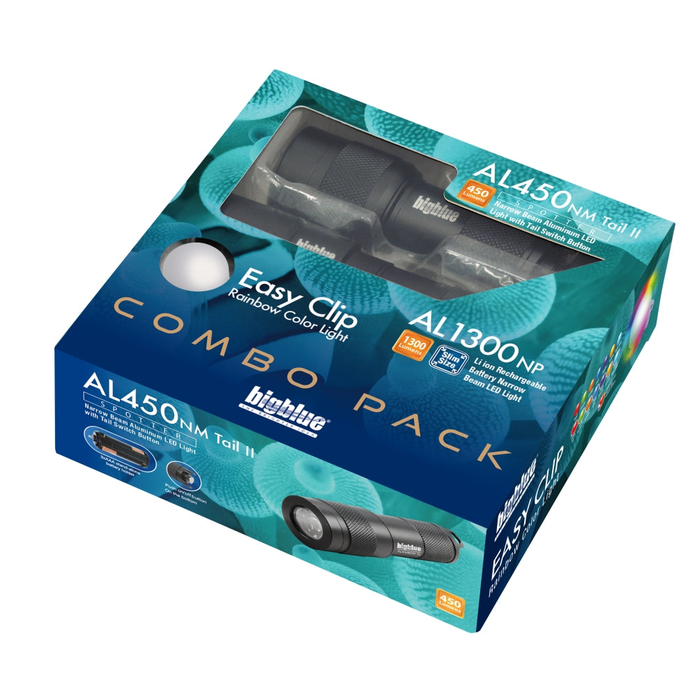 BIGBLUE Combo Pack: AL1300NP-II + AL450WT + Rainbow EZ Clip main view at SCUBA.co.za