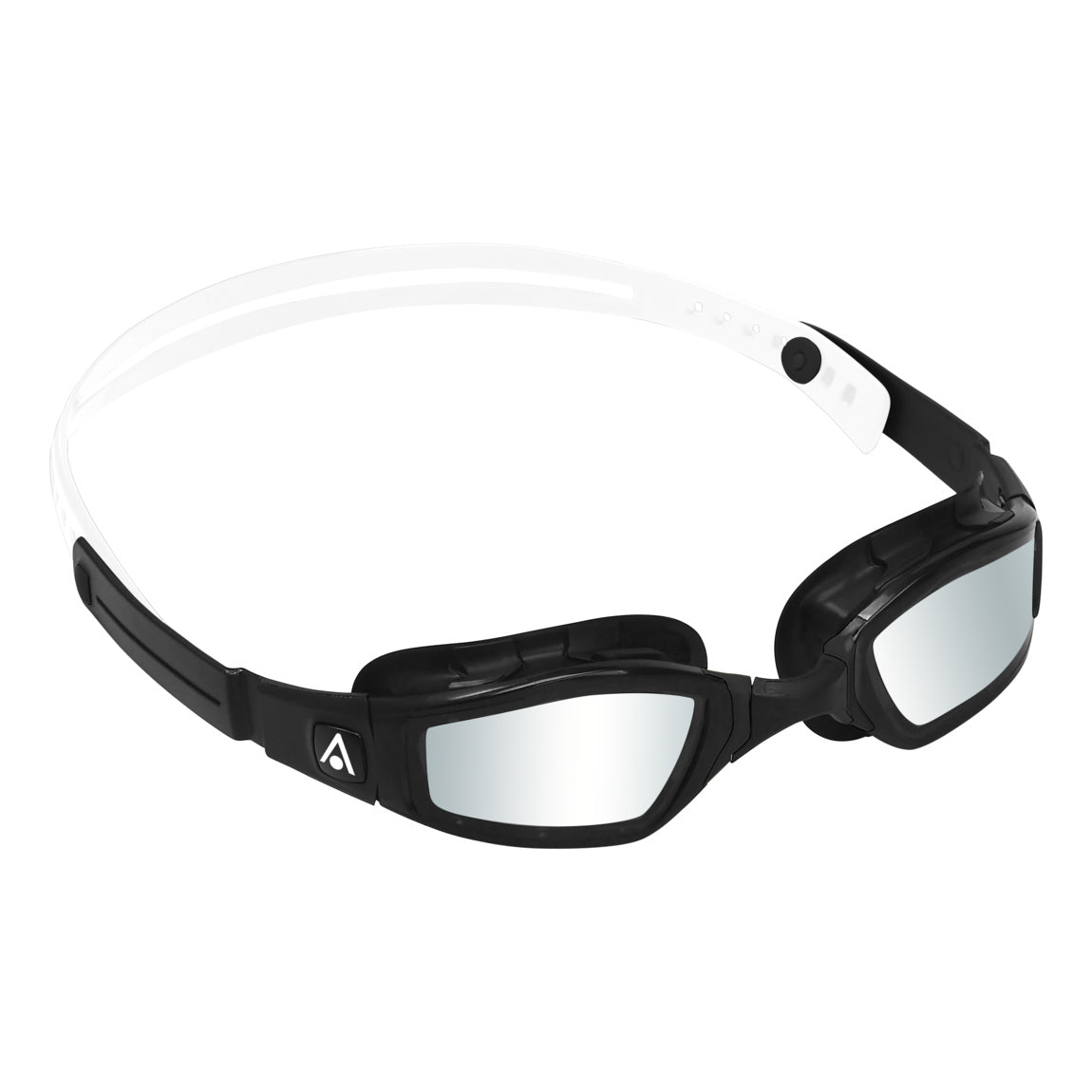 Aquasphere Ninja – Silver Titanium Mirrored Lens – Black/White Swim Racing Goggles product image