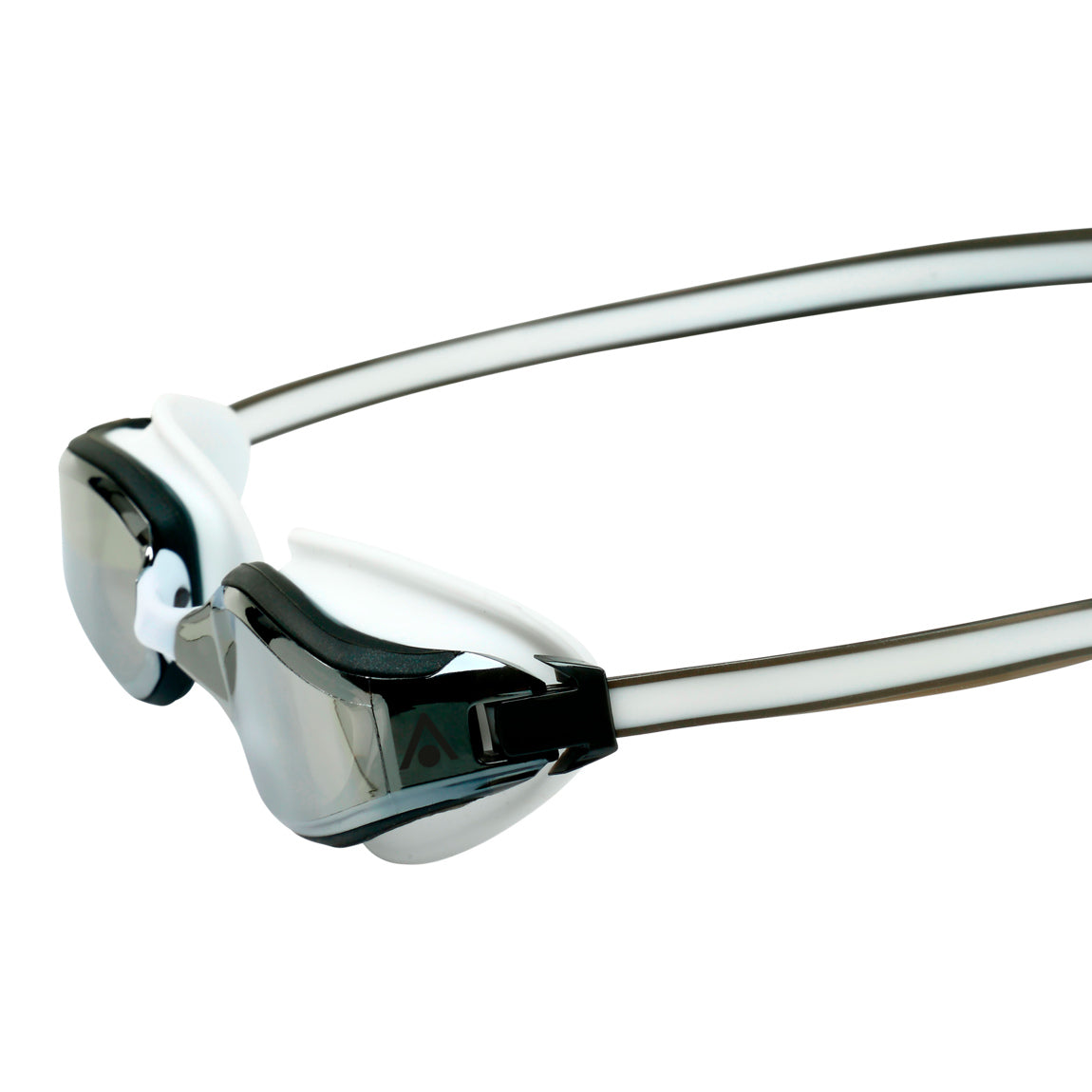 Aquasphere Fastlane – Silver Titanium Mirrored Lens – White/Grey Swim Racing Goggles product image