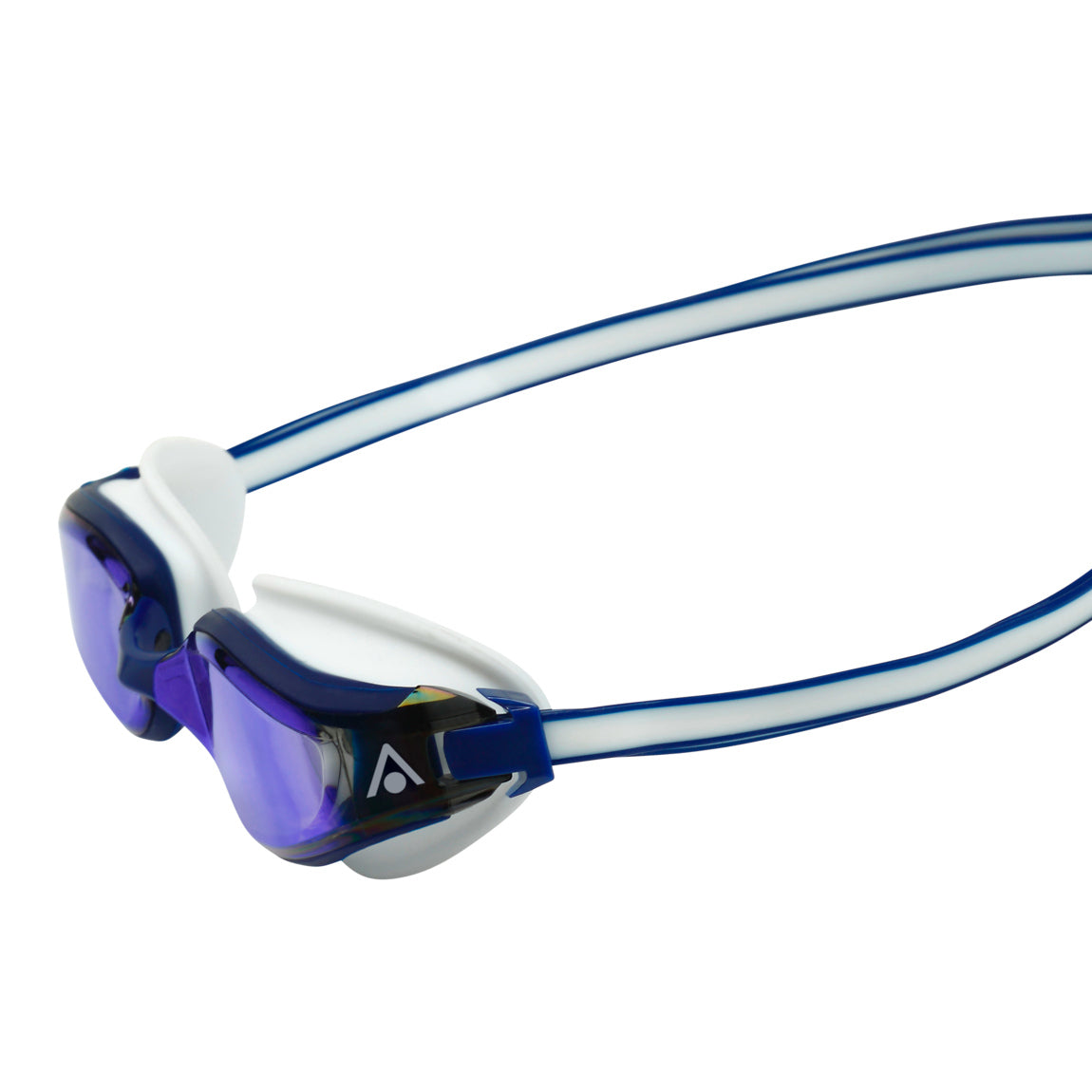 Aquasphere Fastlane – Blue Titanium Mirrored Lens – Blue/White Swim Racing Goggles product image