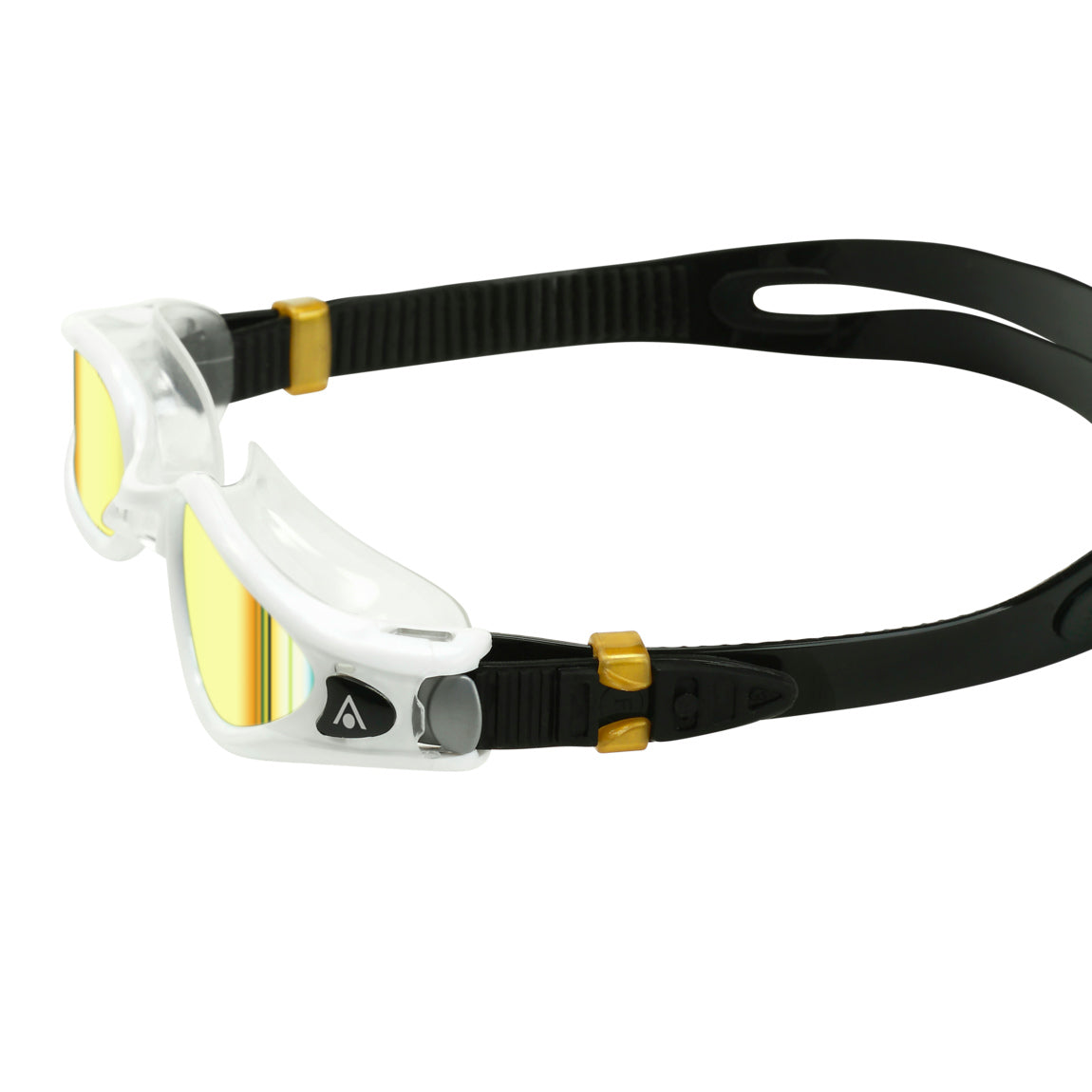 Aquasphere Kaiman Exo – Gold Titanium Mirrored Lens – White/Transparent Swim Goggles product image