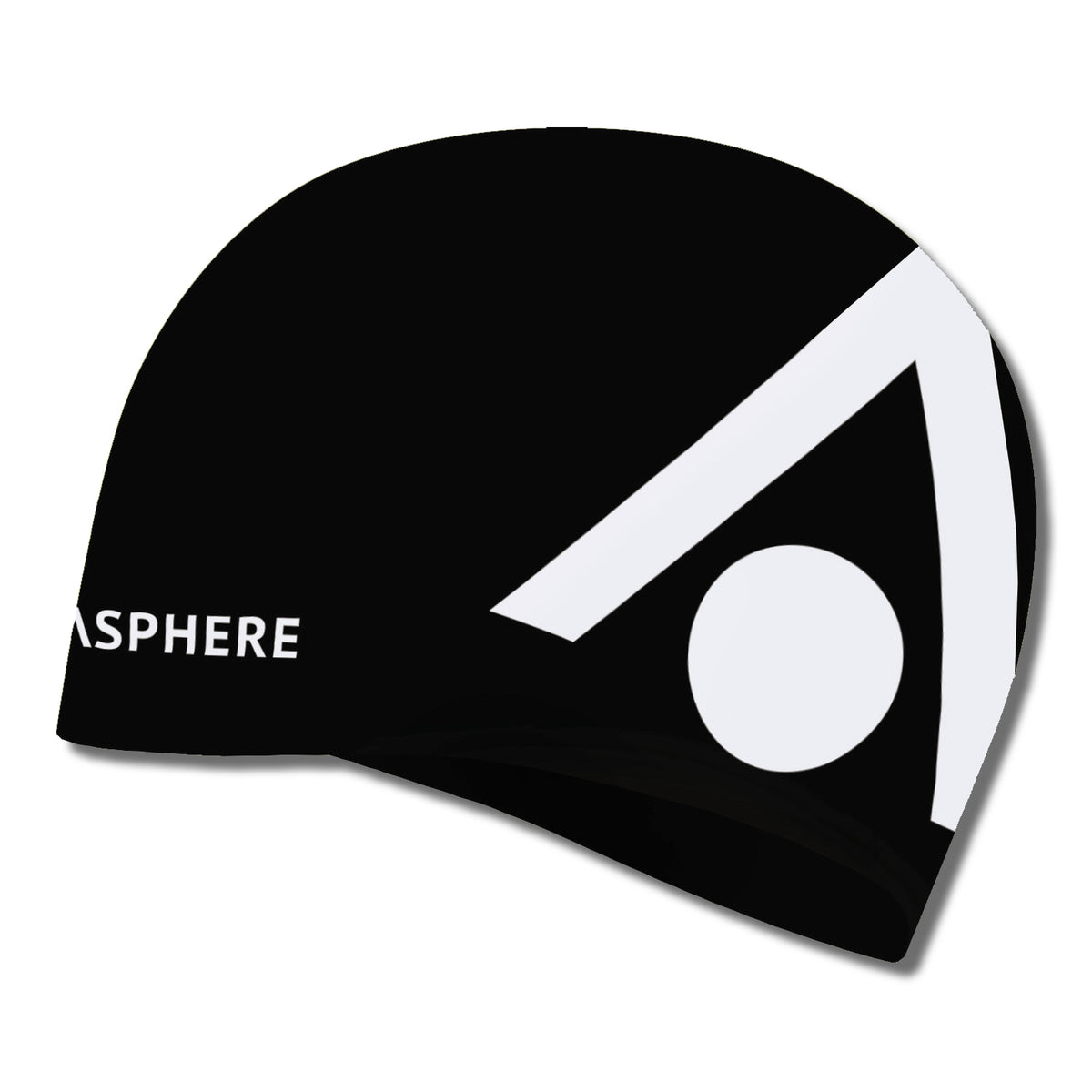 Aquasphere Tri Silicone Swim Cap Black White product image