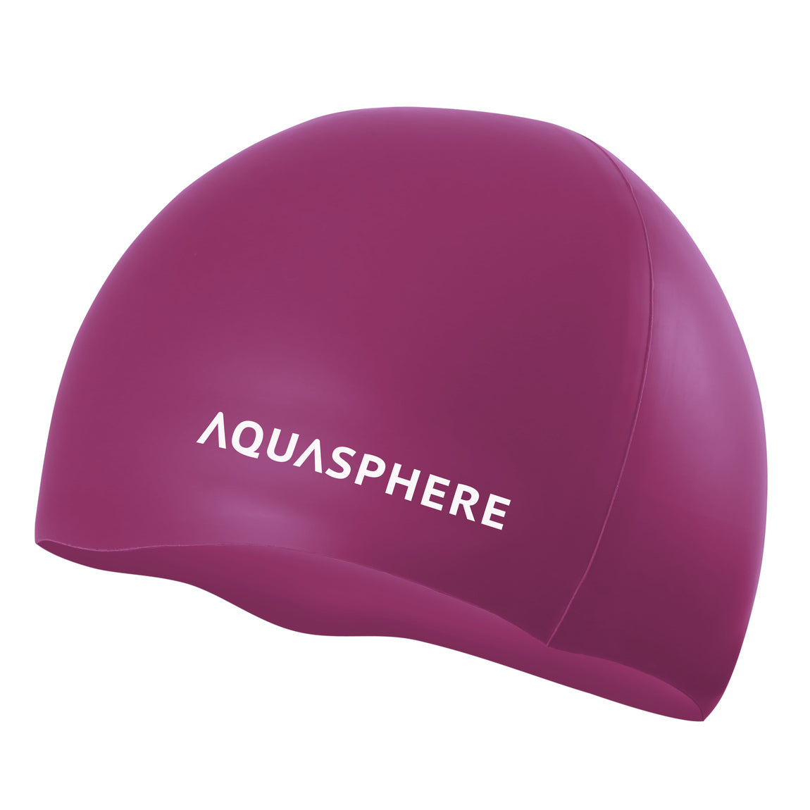 Aquasphere Plain Silicone Swim Cap Dark Pink White product image