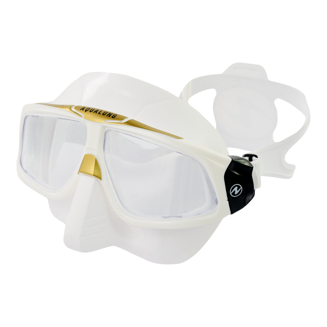 Aqualung Sphera X – Mirrored Lens – White/Gold Freediving Mask product image