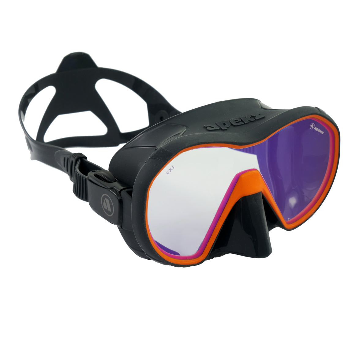 Apeks VX1 – UV Lens – Grey/Orange Dive Mask product image