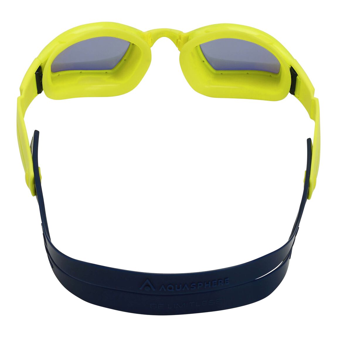 Aquasphere Ninja – Yellow Titanium Mirrored Lens – Bright-Yellow/Navy Swim Racing Goggles product image
