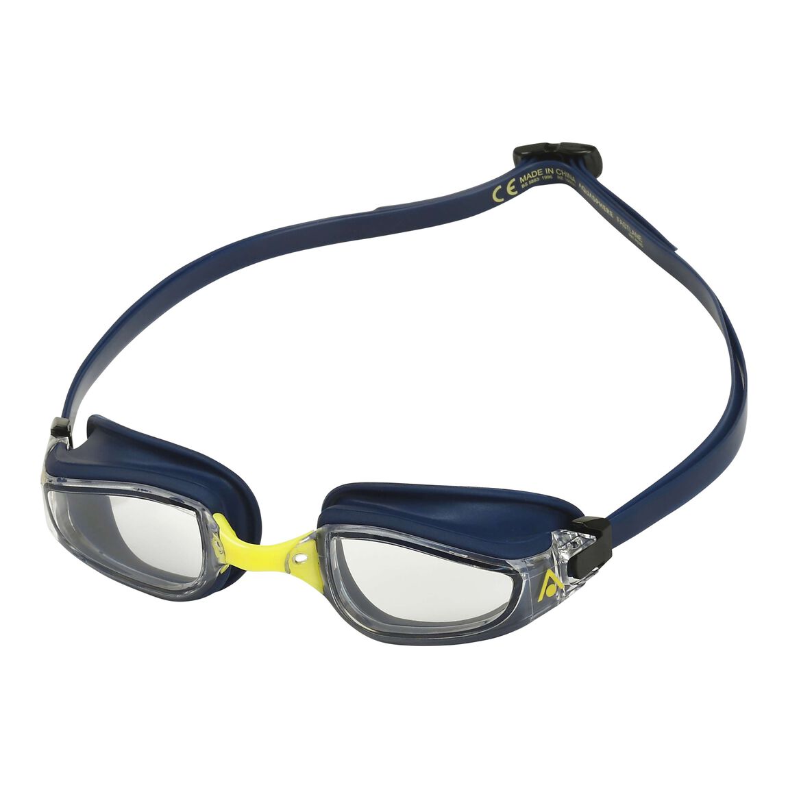 Aquasphere Fastlane – Clear Lens – Navy/Yellow Swim Racing Goggles product image