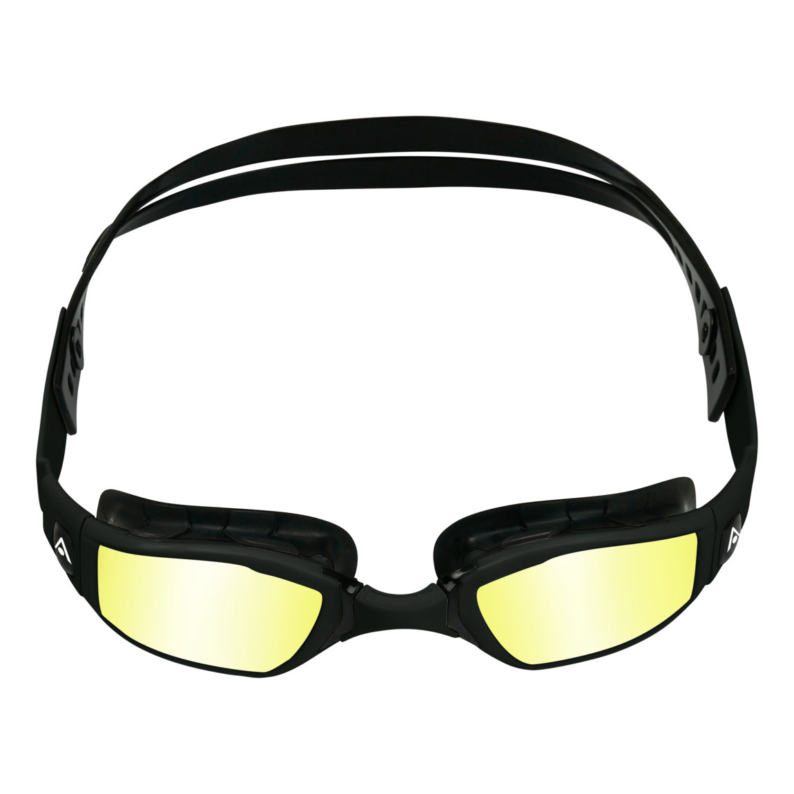 Aquasphere Ninja – Yellow Titanium Mirrored Lens – Black/Black Swim Racing Goggles product image