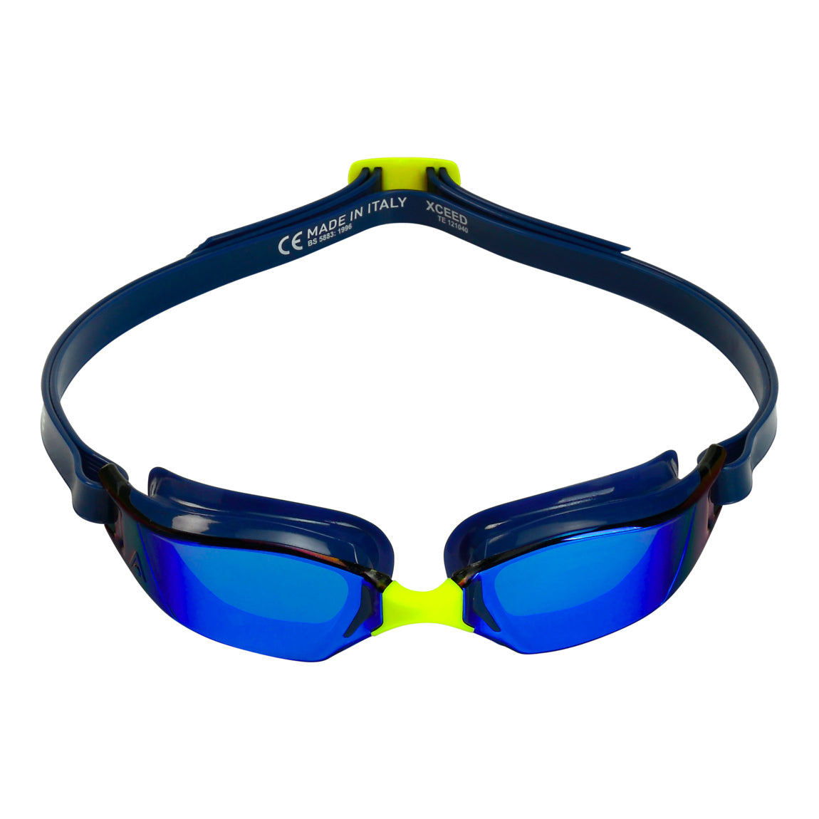 Aquasphere Xceed – Blue Titanium Mirrored Lens – Navy Swim Racing Goggles product image