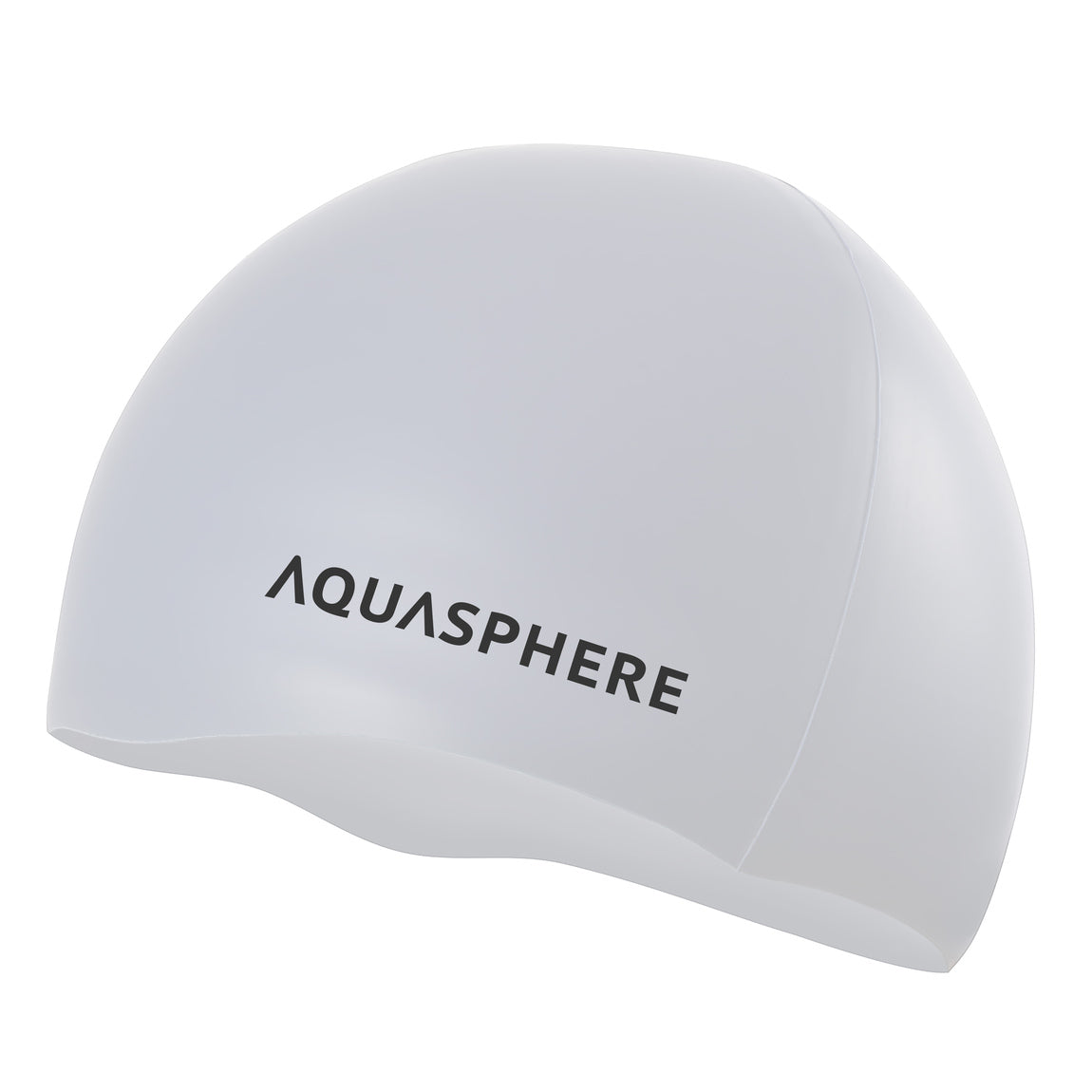 Aquasphere Plain Silicone Swim Cap White Black product image