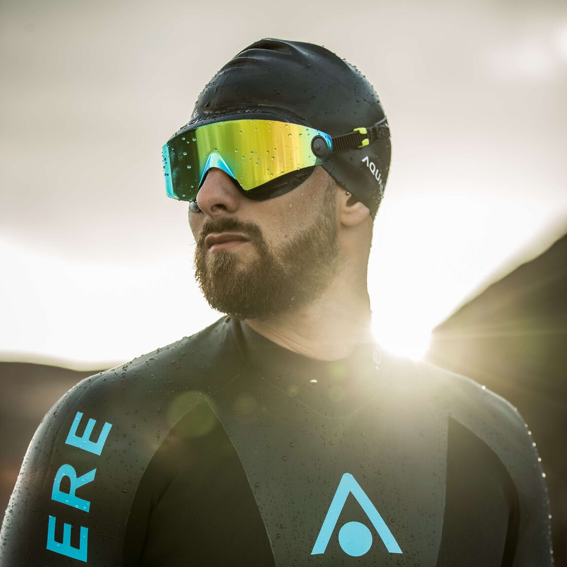 Aquasphere DEFY. Ultra – Yellow Titanium Mirrored Lens – Swim Mask product image