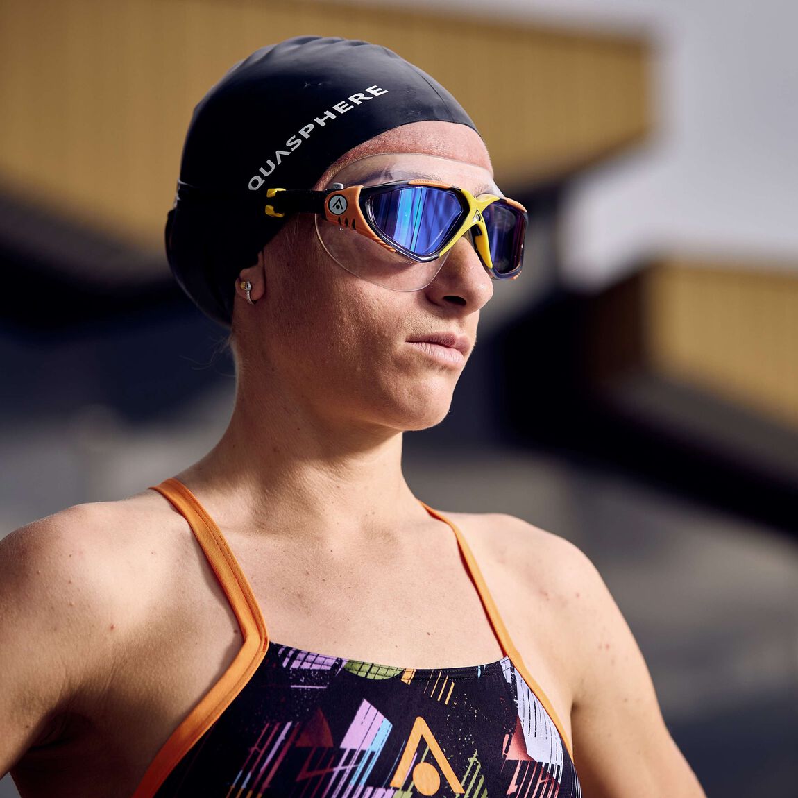 Aquasphere Vista – Indigo Titanium Mirrored Lens – Grey/Orange Swim Mask product image