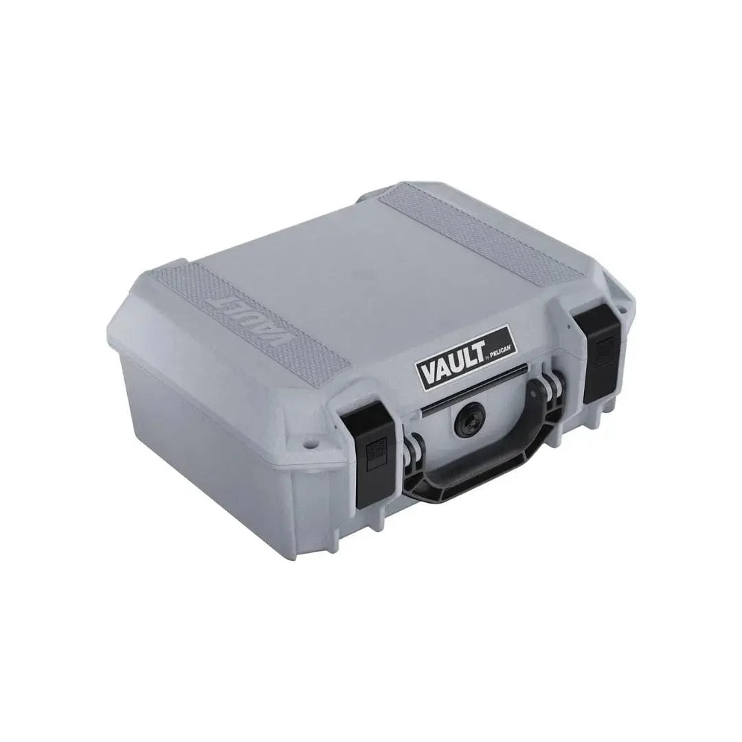 Pelican V200 Vault case in grey, closed exterior view