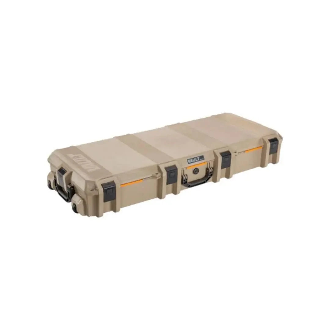 Pelican V730 Vault case in tan, closed exterior view